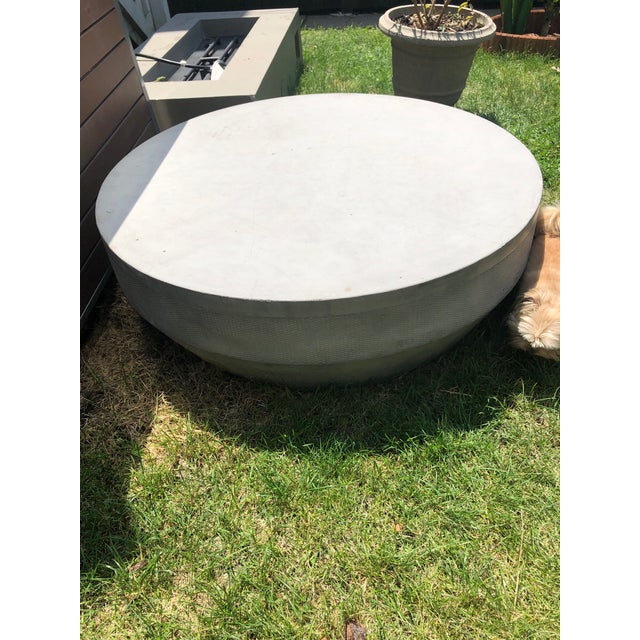 Restoration Hardware Large Cosimo Outdoor Gray Round Cement Table
