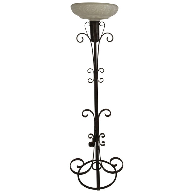 1940s Wrought Iron Floor Lamp For Sale - Image 10 of 10