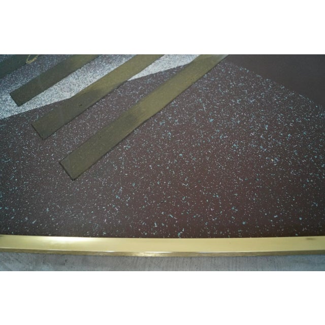 Brown Postmodern Geometric Abstract Oil on Canvas For Sale - Image 8 of 13