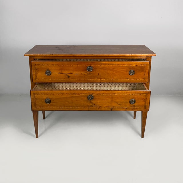 Italian Directoire Style Chest of Drawers in Wood, 1930s For Sale - Image 3 of 18