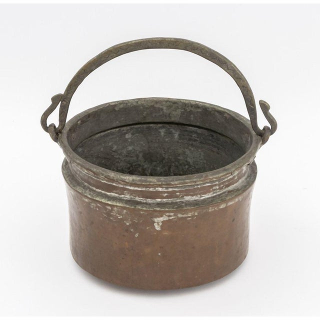 Copper Antique Copper and Brass Cauldrons, 2 For Sale - Image 8 of 15