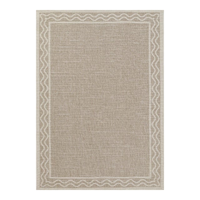 Erin Gates by Momeni Saybrook Ripple Grey Indoor/Outdoor Area Rug 2' X 3' For Sale