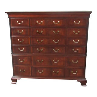 1990s Ethan Allen Mahogany Large Chest Dresser Chippendale For Sale
