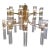 1970s Gaetano Sciolari Brass & Glass Chandelier For Sale - Image 9 of 9