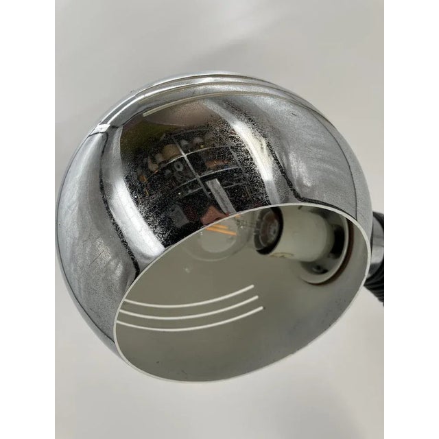 Space-Age Italian Table Lamp in Chrome-Plated, 1970s For Sale - Image 11 of 13