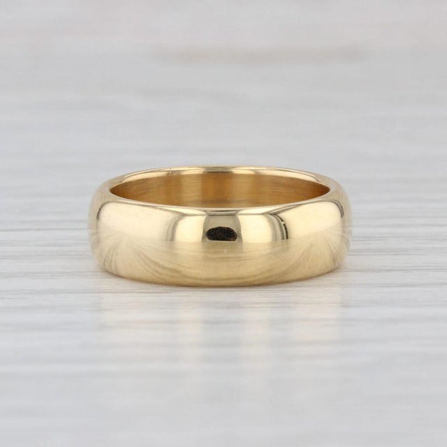 Metal Tiffany Forever Wedding Band 18k Yellow Gold Size 5.75 6mm Ring, Size 5.75 For Sale - Image 7 of 8