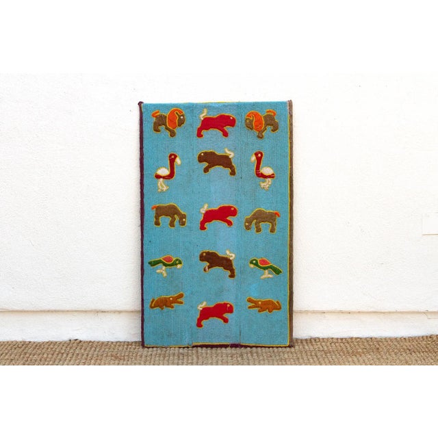20th Century Animal Beaded Wall Tapestry For Sale - Image 4 of 10