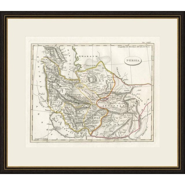 This antique map of Persia comes from an Italian atlas of the early nineteenth century. Its oval title reads simply...