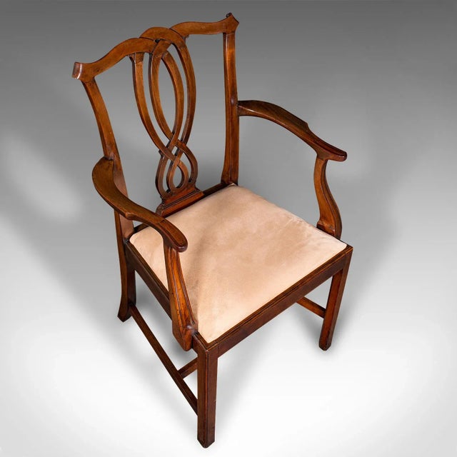 1800's Antique Drawing Room Elbow Chair For Sale - Image 6 of 10