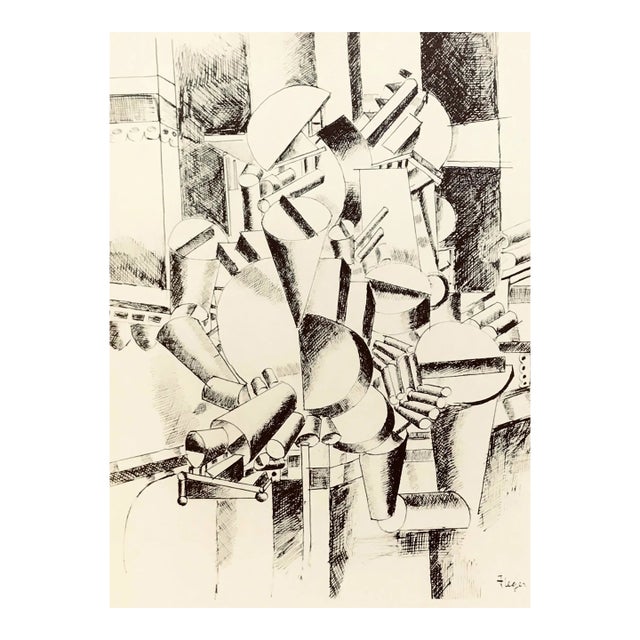 Fernand Leger Bichromie Print 1988 Noise N4-1 For Sale