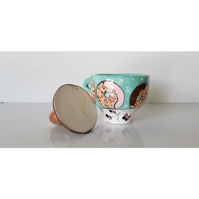 Ceramic Postmodern Ceramic Cup With Lid For Sale - Image 7 of 10