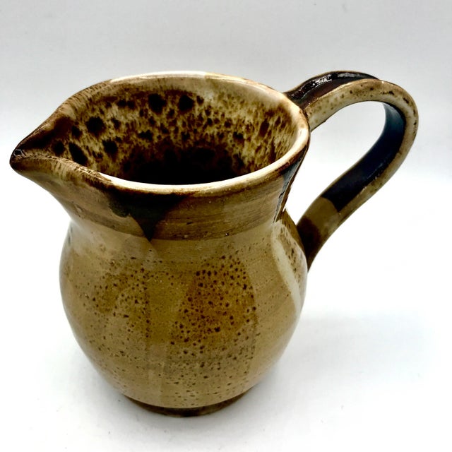 Mid-Century Modern Vintage Studio Pottery Creamer - Signed For Sale - Image 3 of 8