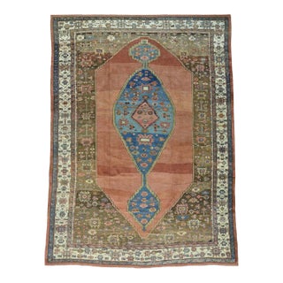 1900 Antique Original Persian Bakshaish Handmade Rug For Sale