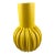 Large Ribbed Yellow Vase From Ikea Rare For Sale
