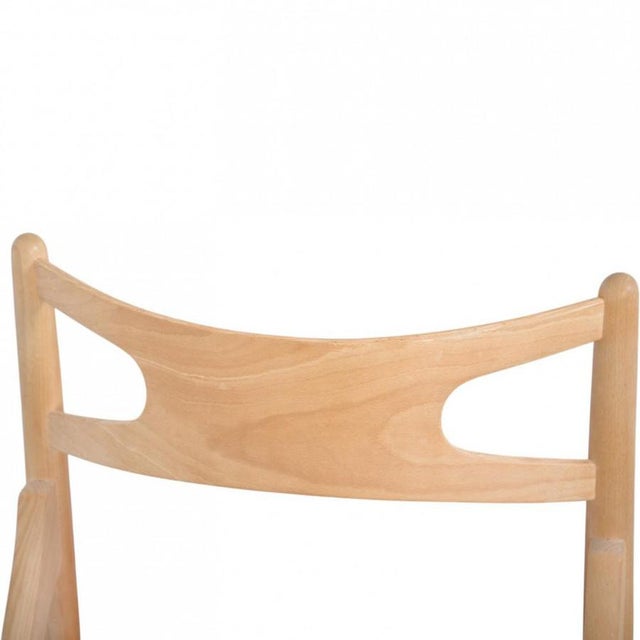 Vintage Sawback Chairs in Beech by Hans Wegner, 1995, Set of 6 For Sale - Image 11 of 18