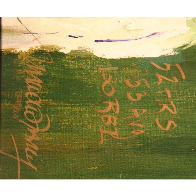 Textile Malcolm Farley Mickey Mantle Triple Crown Signed Gallery Framed Art For Sale - Image 7 of 7