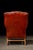 Mid 20th Century Vintage Wingback Tufted Leather Chesterfield Armchair in Burnt Red For Sale - Image 5 of 16