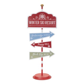 Dog Ski Resort Sign 33.5"H For Sale