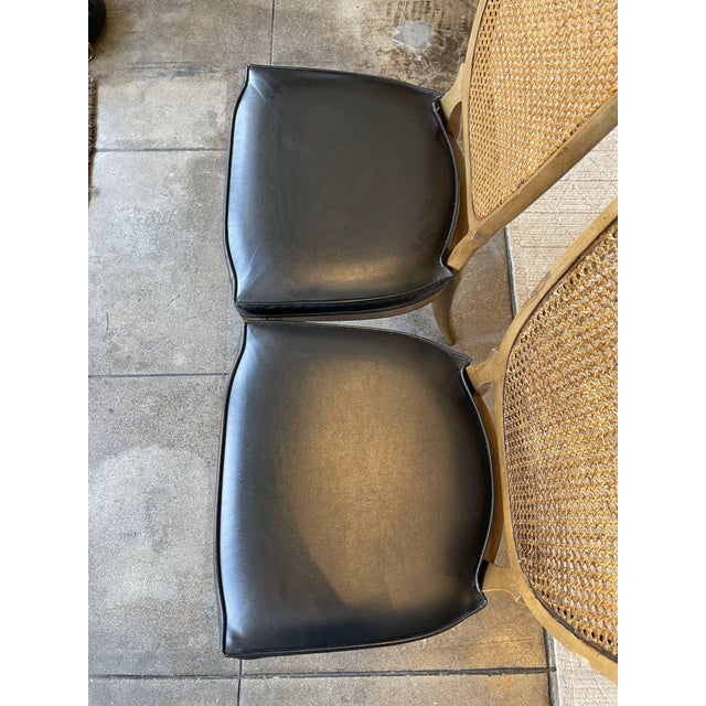 Vintage French Caned-Back Dining Chairs, Maison Jansen Style-1960s For Sale - Image 10 of 12