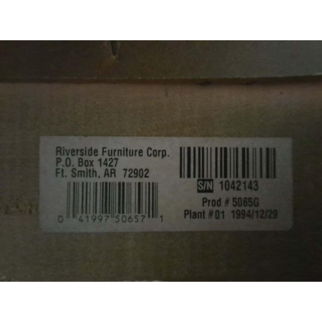 1990s 1990s Riverside Furniture Solid Wood & Veneer Tall Dresser - Made in Usa For Sale - Image 5 of 5