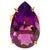 Bochic "Capri" Natural Pear Shape Amethyst & Diamond Set In 18K Gold & Silver For Sale - Image 15 of 18