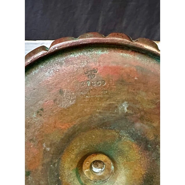 Tiffany Studios 1900s Tiffany Studios Bronze and Glass Candlestick For Sale - Image 4 of 4