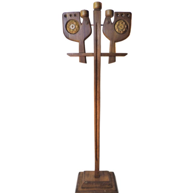 1960s Wood Candelabra, 1960s For Sale - Image 5 of 5