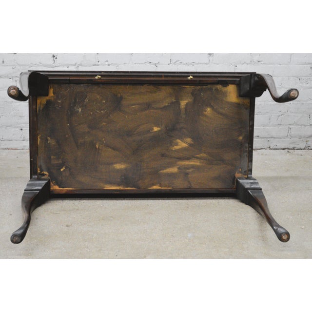 Brown Romweber Thornhill House Collection Carleton Varney Norris Wakefield Mahogany Leather Writing Desk For Sale - Image 8 of 17