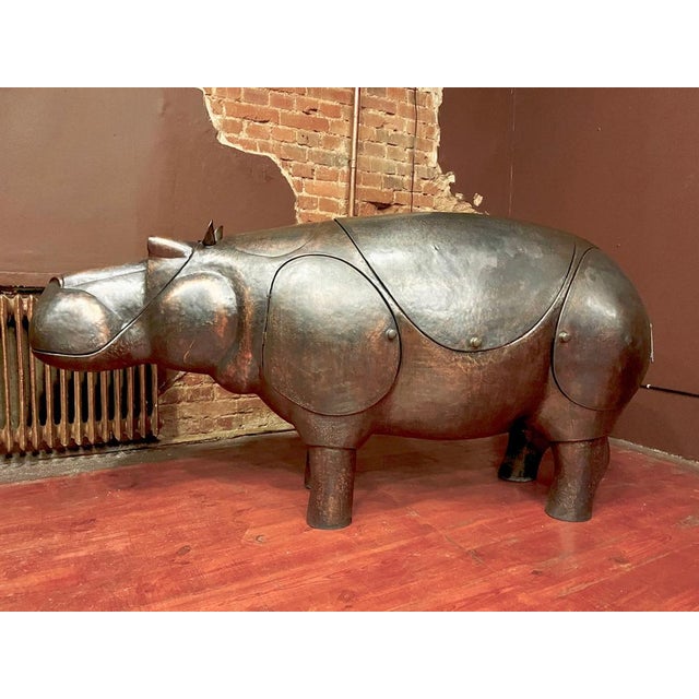 Large Copper Hippo Bar Sculpture in the style of Xavier Lalanne, 1980s For Sale - Image 17 of 17