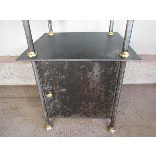 Austrian Steel Jugendstil / Art Nouveau Style Nightstands, Circa 1910, a Pair For Sale - Image 10 of 14