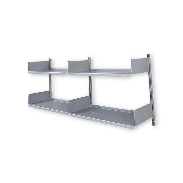 Mid-Century Modern Vintage Wall Shelf in Aluminium by Dieter Rams for Vitsoe For Sale - Image 3 of 7