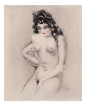 Louis Icart, Apple Breasts from The Life of Breasts, Nude, Original Etching & Aquatint, 1945