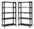 Baker Black Lacquered Etagere Shelves - Pair For Sale