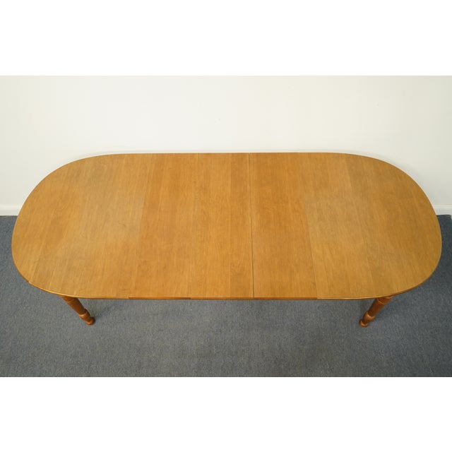 Heywood Wakefield Solid Hard Rock Maple Colonial Style 91" Oval Dining