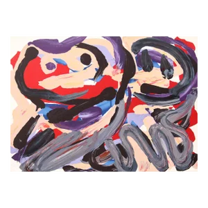 Karel Appel, Happy Battle, Lithograph