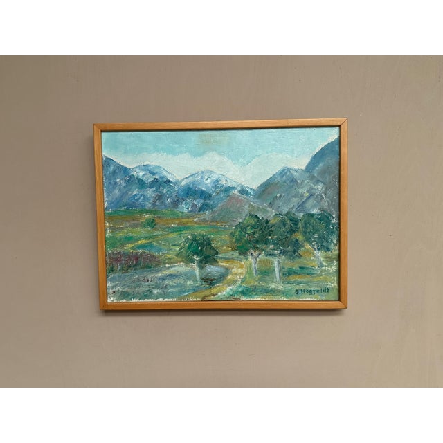 S. Högfeldt, Landscape, 1950s, Oil on Canvas, Framed For Sale - Image 13 of 18
