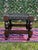 Gothic Vintage Spanish Revival Woven Leather Strap Rolling Footstool For Sale - Image 3 of 13
