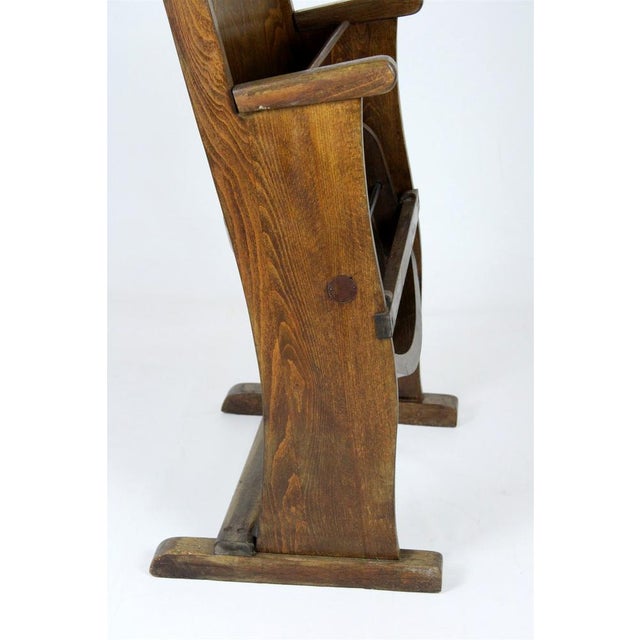 Vintage Czech Wooden Cinema Chair from TON, 1940s For Sale - Image 14 of 15