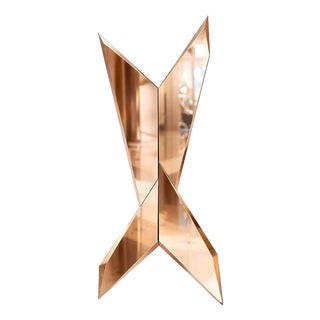 Rocket Bronze Maxi Sculptural Wall Mirror by GTG Design Couture For Sale