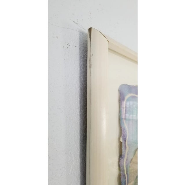 Purple Susan Wemar Mixed Media Collage Abstract Painting For Sale - Image 8 of 13