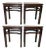 Antique Rosewood Chinese 'Mahjong' Stools / End Tables With White Grey Dali Lake Marble Tops - Set of 4 / Pair For Sale