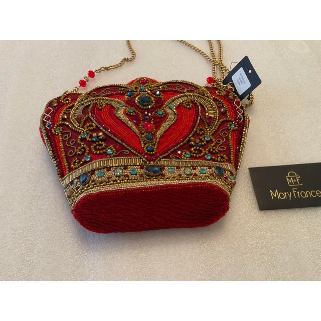1960s Mary Frances Crimson Queen Handbag For Sale - Image 5 of 5