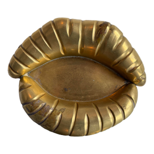 Brazilian Modern Bronze Lips Ashtray or Catchall, 1960s