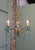 Turquoise Vintage French Turquoise Crystal and Tolewear Chandelier, 1920 For Sale - Image 8 of 9