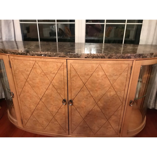Thomasville Bogart Luxe Collection Burl Wood and Glass Buffet Chairish