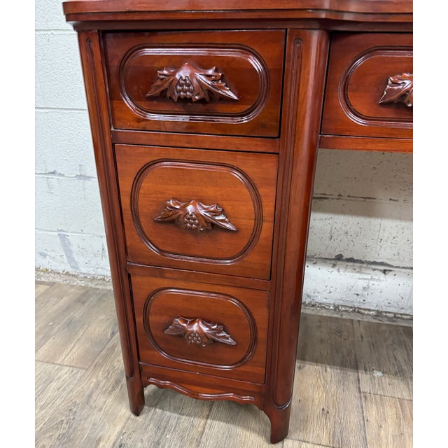 Vintage Davis Cabinet Co Lillian Russell Victorian Style Walnut Vanity Desk For Sale In Kansas City - Image 6 of 16