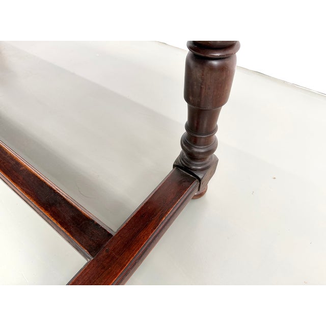 Vintage Farmhouse Table in Walnut with Turned Legs, 1950s For Sale - Image 9 of 18