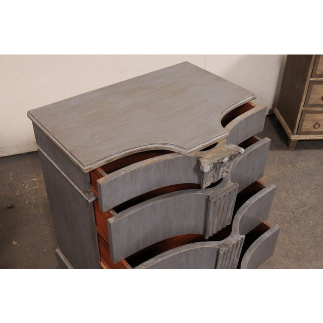 Gray French Mid 20th Century "Fluted Column" Chests - A Pair For Sale - Image 8 of 12