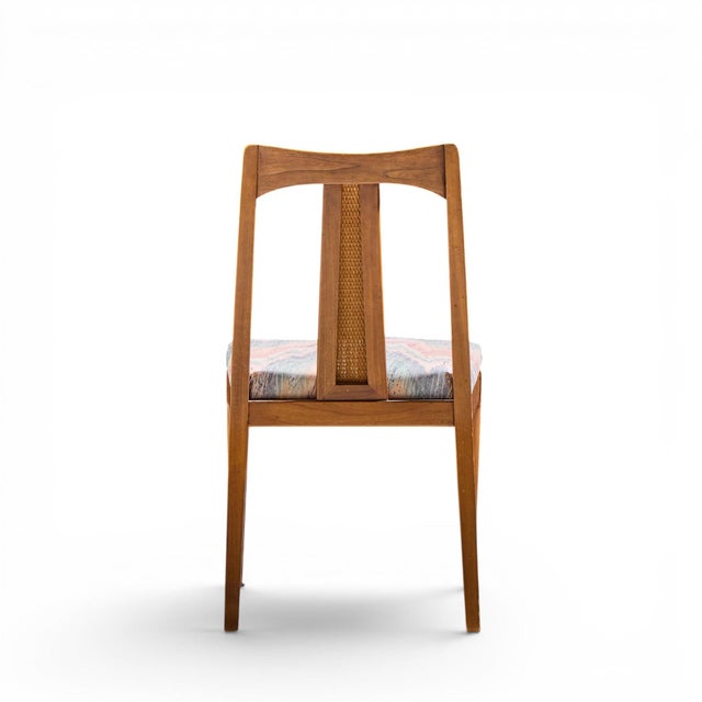 Brown Ramseur Mid Century Walnut and Cane Dining Chairs - Set of 6 For Sale - Image 8 of 17