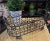 1980s Vintage Farmhouse Centerpiece Heavy Gauge Metal Wire Basket With Handles For Sale - Image 4 of 5